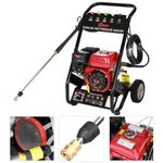 Mobile Petrol Power Jet Washer 7HP Engine 2200 PSI High Pressure Cleaner Machine