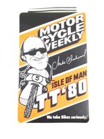 Isle of Man TT Motorcycle Sticker. 1980. Motorcycle Weekly.