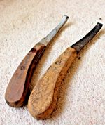 2 x Hoof Knife  knives Double-Edge Horse Hoof Trimming
