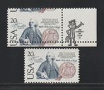 US EFO ERROR Stamps: #2036 Sweden Treaty, Slania: Zip Misperf & Normal.  MNH