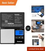 Stainless Steel Digital Scale - Pocket Size with Backlit Display & Tare Function