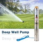 0.5/0.75HP Submersible Pump Clean Water Stainless Steel 370/550W -Pond Pool Well