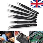 6pcs Set Coated Tweezer Precision Airfix Craft Model Stamp Hobby Stainless Steel