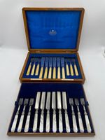 Antique Canteen of Cutlery Goldsmiths & Silversmiths 112 Regents St Silver Plate