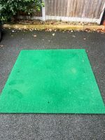Green Artificial Grass golf Mat 5ft x 5ft Black Foam Backing