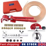 Brake Line Repair Kit Copper Pipe Flaring Tool Cutter Bender 3/16" Unions Nuts