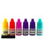  Gold, Silver & Platinum Testing Kit 10k 14K 18K 22K .999 .925 Silver Platinum