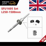 SFU1605 L250-1500mm Ballscrew End machined& BF/BK12 support& coupler Set CNC DIY