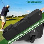 Heavy Duty Padded Golf  Travel Bags Storage Cover Case with Wheels Holiday Black