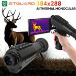 AI 384x288 Thermal Imaging Monocular Handheld 8x Zoom 60Hz Smart Thermal Hunting