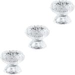 6Pcs Reusable Glass Candle Holders for Room Table and Desktop Decor