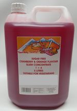 Terribly Tasty Sugar Free Slush Syrup 3 x 5 Litre Bottles message with flavours