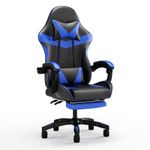 Gaming Chair Massage Computer Chair with Footrest and Lumbar Swivel PC Chairs