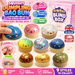 Squishy Dumpling Bao Bun Glitter Stress Relief Toy Mystery Blind Box UK