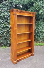 ANTIQUE STYLE BURR WALNUT BOOKCASE