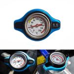 Universal Thermostatic Radiator Cap w/ Temp Gauge for Race Car/Offroad Vehicle
