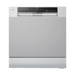 electriQ Table Top Dishwasher 8 Place Setting Auto Open Drying Quick Wash Silver