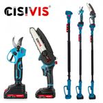 Telescopic Pole Chainsaw Long Reach Electric Tree Pruner Trimmer Branch Cutter