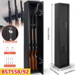 Luxury 3 Gun Cabinet Lockable Safe Rifle Firearm Steel BS7558/92 Police Approved
