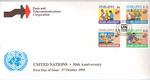 ZIMBABWE, 1995 50TH ANNIV. OF UNITED NATIONS, SG 914-917,  ON ILLUSTRATED FDC