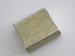 Early 20th Century Shagreen Mounted Silver Trick Opening Vesta Case. Asprey & Co