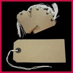 Strung Tie On Tags String Luggage Labels Wedding Craft 120mm x 60mm ST5