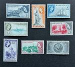Barbados, 1953 - 1957, Part Set of 8 Mint Hinged Stamps inc. Highest Value