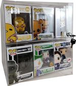 Clear Acrylic Funko Pop Display Case with Front Door & Security Lock & Turntable
