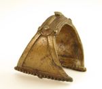 African ethnographic antique: Gurunsi bronze arm bracelet