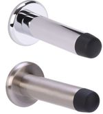 Projection Door Stop 74mm Wall Skirting Mounted Concealed Fix Stopper Chrome