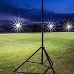 2x Sports Lite FL420 Portable Floodlight Tripod Stand 3m Air Cushioned Black
