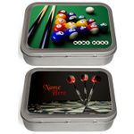 Personalised Tobacco Tin Darts 2oz Baccy Fathers Day Cigarette Birthday Snooker