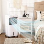 Portable Air Cooler, Evaporative Cooling Fan Humidifier with Oscillation