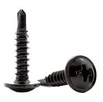 Black Self Drilling Wafer Head Screws Steel Self Tapping Screws for Metal Sheets