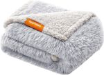 Feandrea Waterproof Dog Blanket, Long Plush Pet Blanket for Miniature and Small