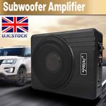 12V 10" 600W Car Subwoofer Active Underseat Bass Box Audio Sub Speaker Amplifier