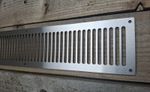 1000mm Slotted Vent Grille for hole 970x70mm Brushed Stainless 334cm² Air Flow