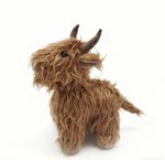 Highland Cow Door Stopper 1.5kg Weight Plush Shaggy Faux Fur Animal Doorstop