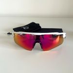 Oakley Radar EV Path Cycling Wrap Sunglasses Multicolour Mirrored Lens White