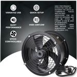 Commercial Cased Axial Extractor Canopy Kitchen Restaurant Industrial Duct Fan 