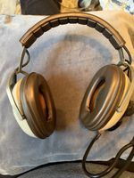 Vintage Amplivox Headset with Boom Microphone – Cream & Brown