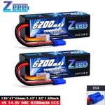 2x Zeee 4S LiPo Battery14.8V 6200mAh 80C EC5 for RC Car Truck Boat UAV Racer LKW