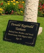  Black Granite Memorial Grave Plaque Engraved Memorial Grave Stone Headstone