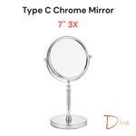 Diva Luxury Standing Cosmetic Double-Sided Mirrors | 1x/3x/5x/10x Magnification