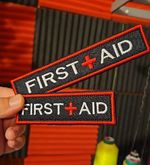 FIRST AID sew on hook and loop emblem badge embroidered patch