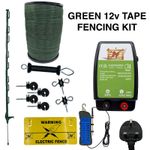 Green 12v / 230v Electric Fencing Kit with Energiser + Accessories Horse Farm