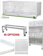 120cm Finch Canary Budgie Plastic Double Bird Breeding Cages Divider in Options