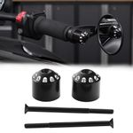 Pair Stainless Steel Handlebar Grips Cap Plug End for Can-Am Ryker 900 2019-2024