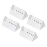 4Pcs 50mm/2 Inch Triangular Prism Glass Optical Rainbow Prism Clear
