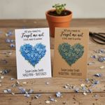 Personalised Forget Me Not Funeral Memorial Seed Packets Favours for Guests